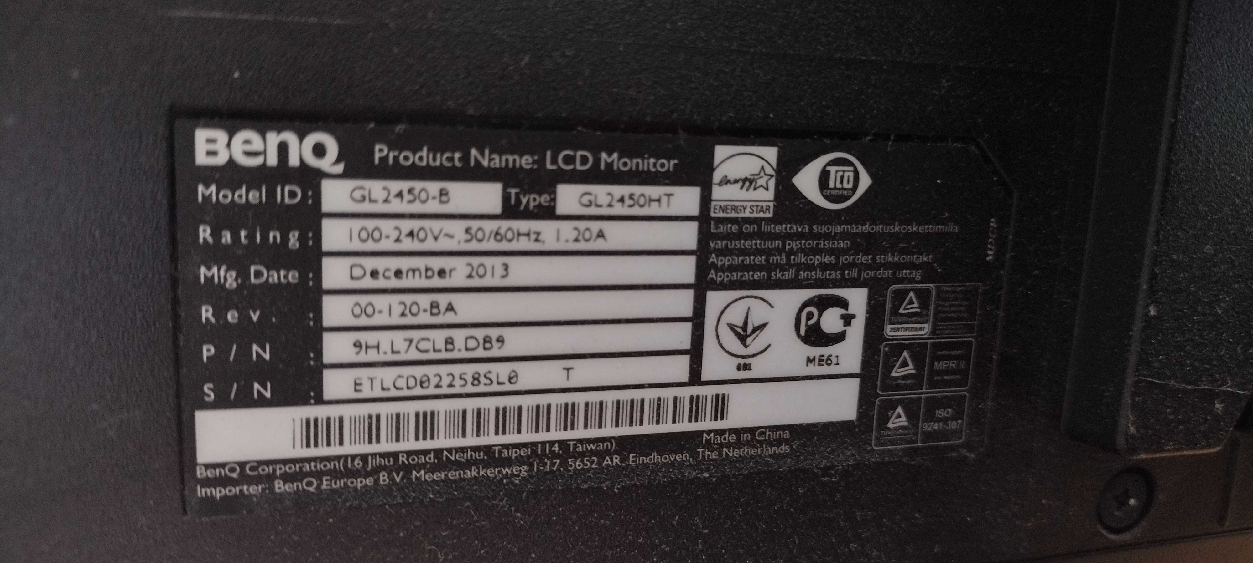 Monitor BENQ GL2450-B