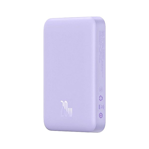 Powerbank Baseus Magnetic Mini indukcyjny 10000mAh 20W - fioletowy + k