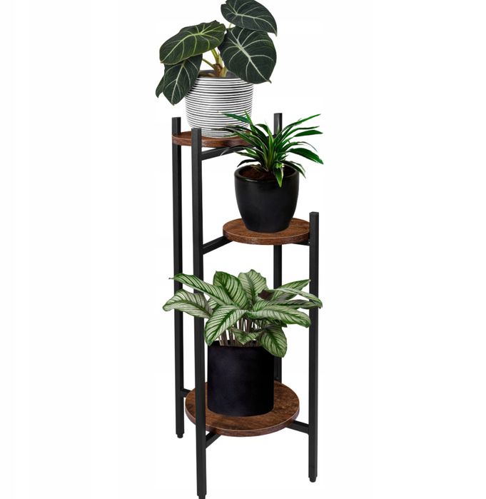 Stylowy i solidny kwietnik stojący rustykalny loft 80cm