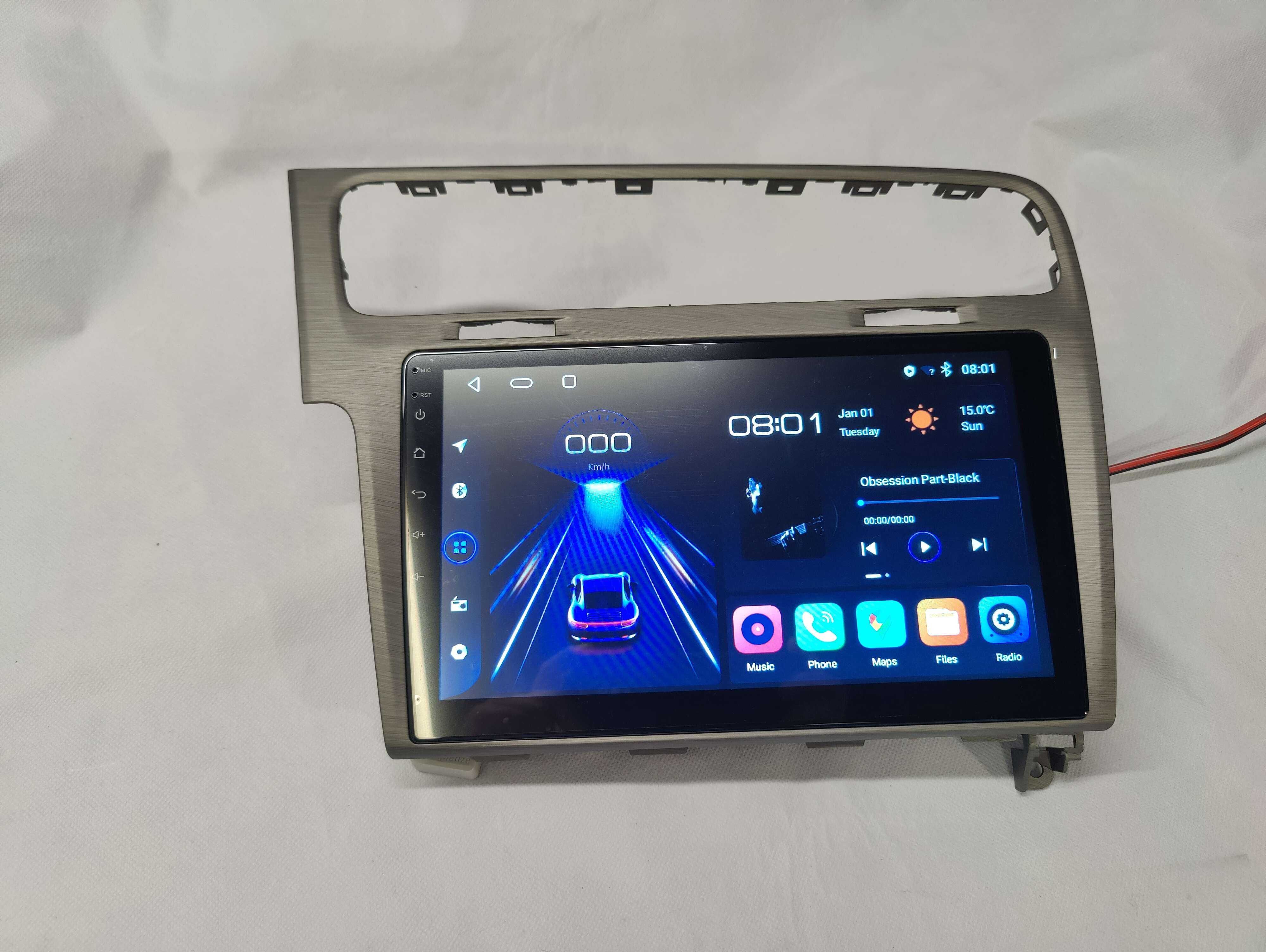 Rádio GOLF 7 - Android – 2 DIN GPS WIFI - Novo Garantia CINZA