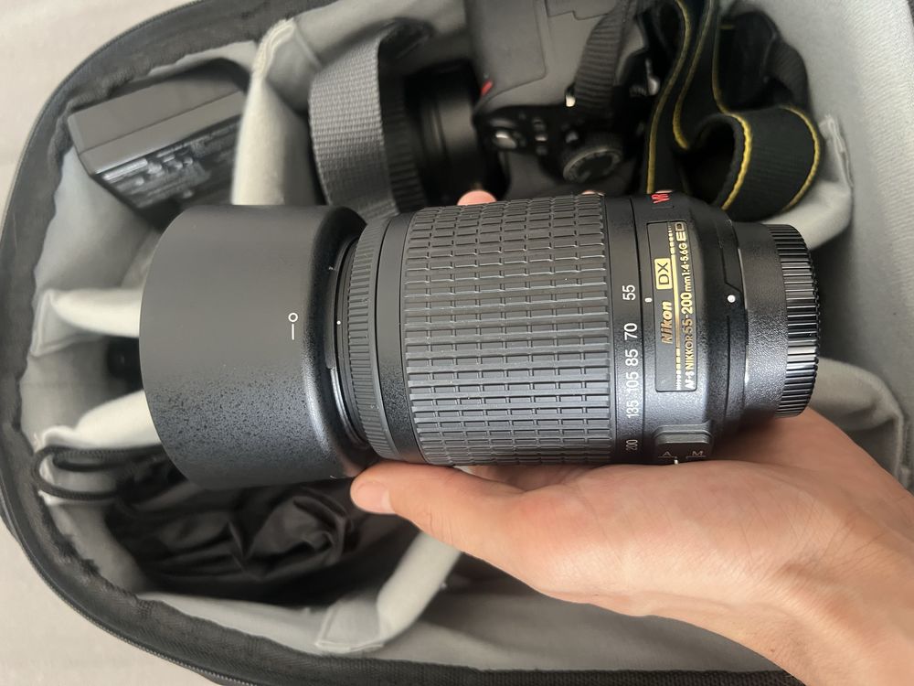 Nikon D3100 + Lente 55-200mm + kit