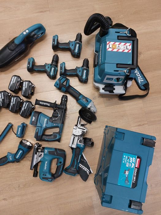 Narzędzia na stanowisko monterskie Makita 18V + Bosch