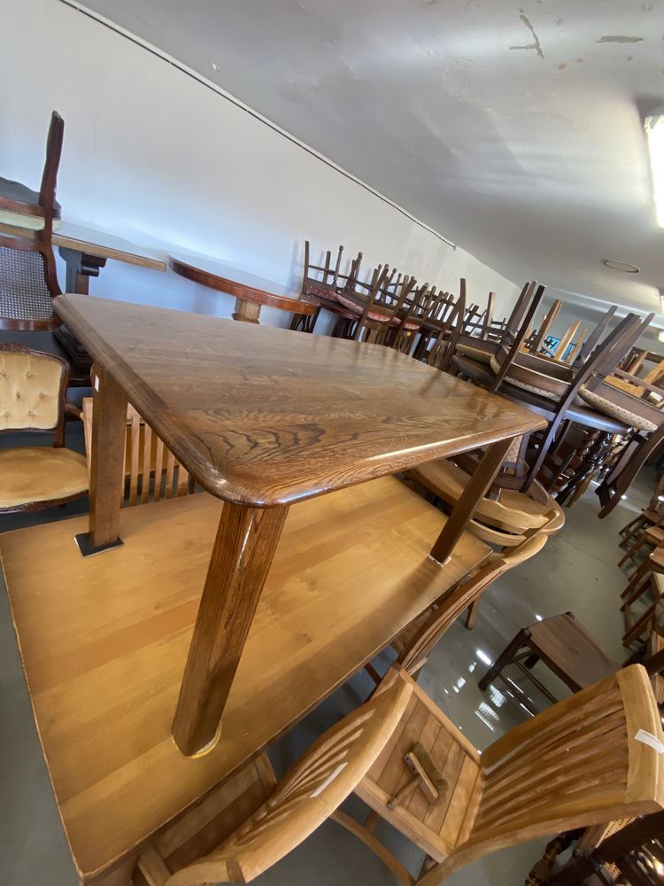 Stół dębowy + 4 krzesła dębowe