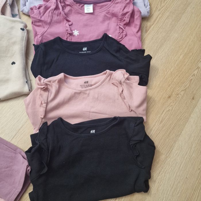 H&m zestaw ubran bluzy leginsy 128 paka
