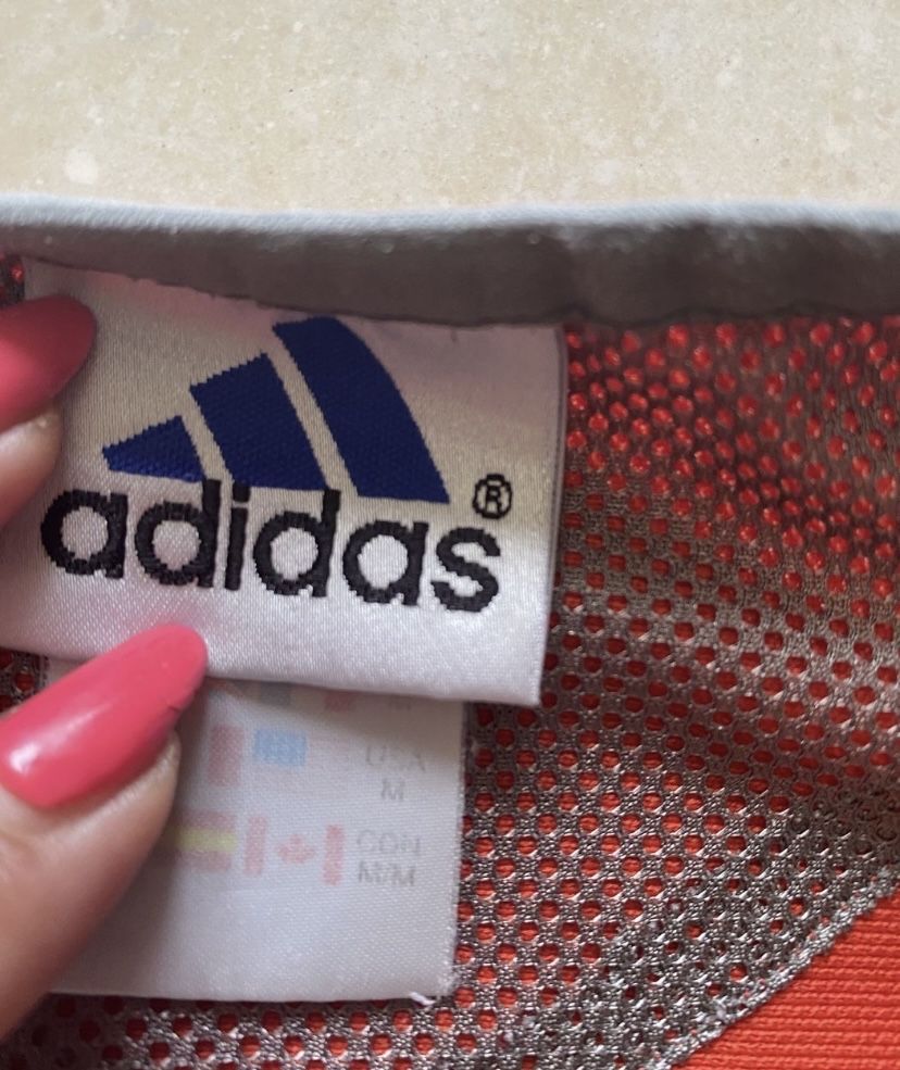 Adidas sportowa koszulka czerwona męska r. M/L