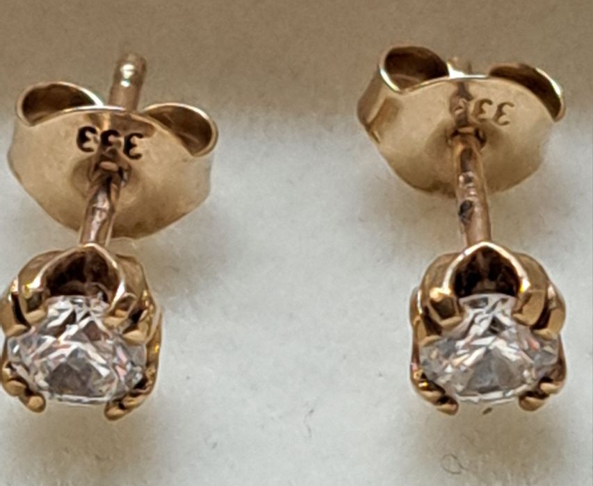 Złote kolczyki z cyrkoniami Apart 333