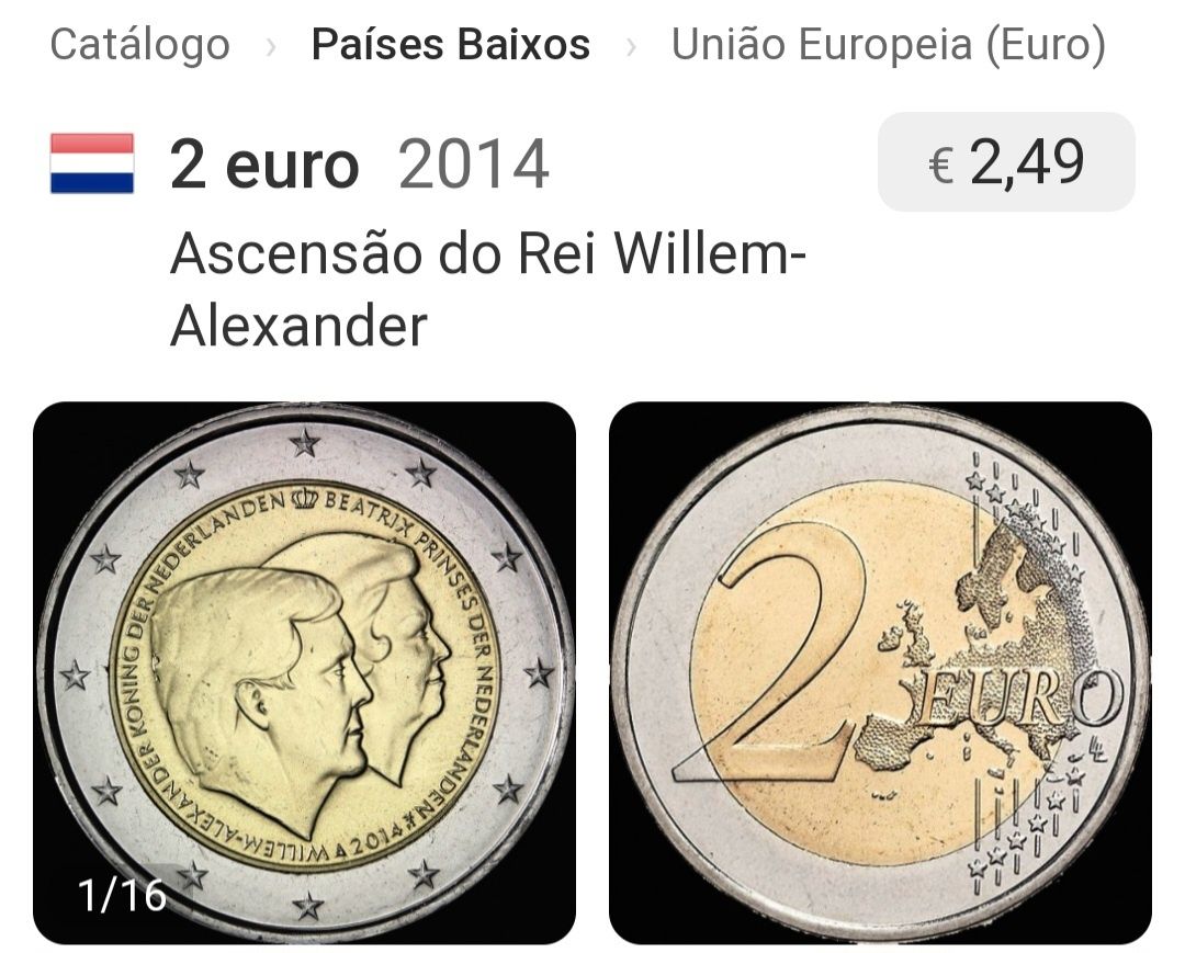Moeda 2€, Países Baixos 2014