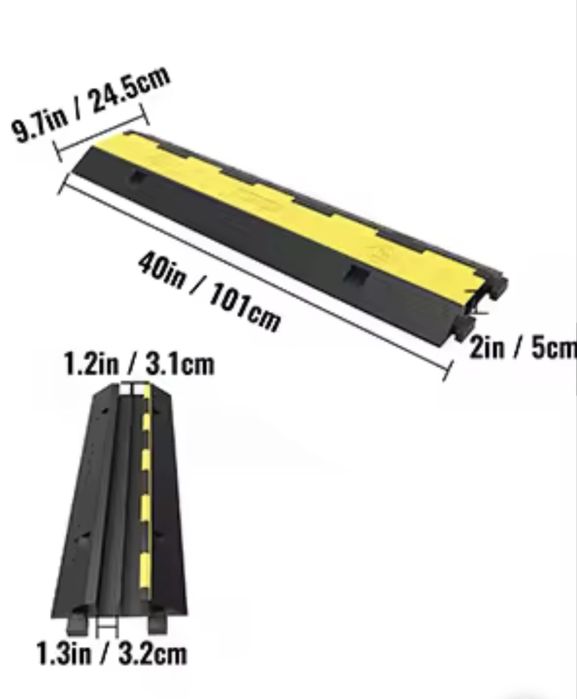 Rampa passa cabos 2 canais