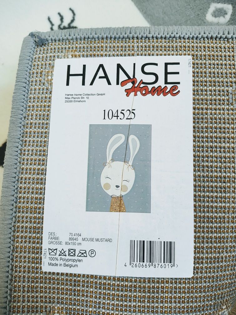 Nowy dywan Hanse Home dziecięcy Króliczek szarość 80x150cm