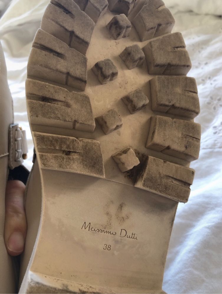 Mokasyny beżowe Massimo Dutti 38