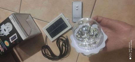 Яскрава LED лампа з акурумлятором і сонячною батареєю Аварійна + ПУЛЬТ