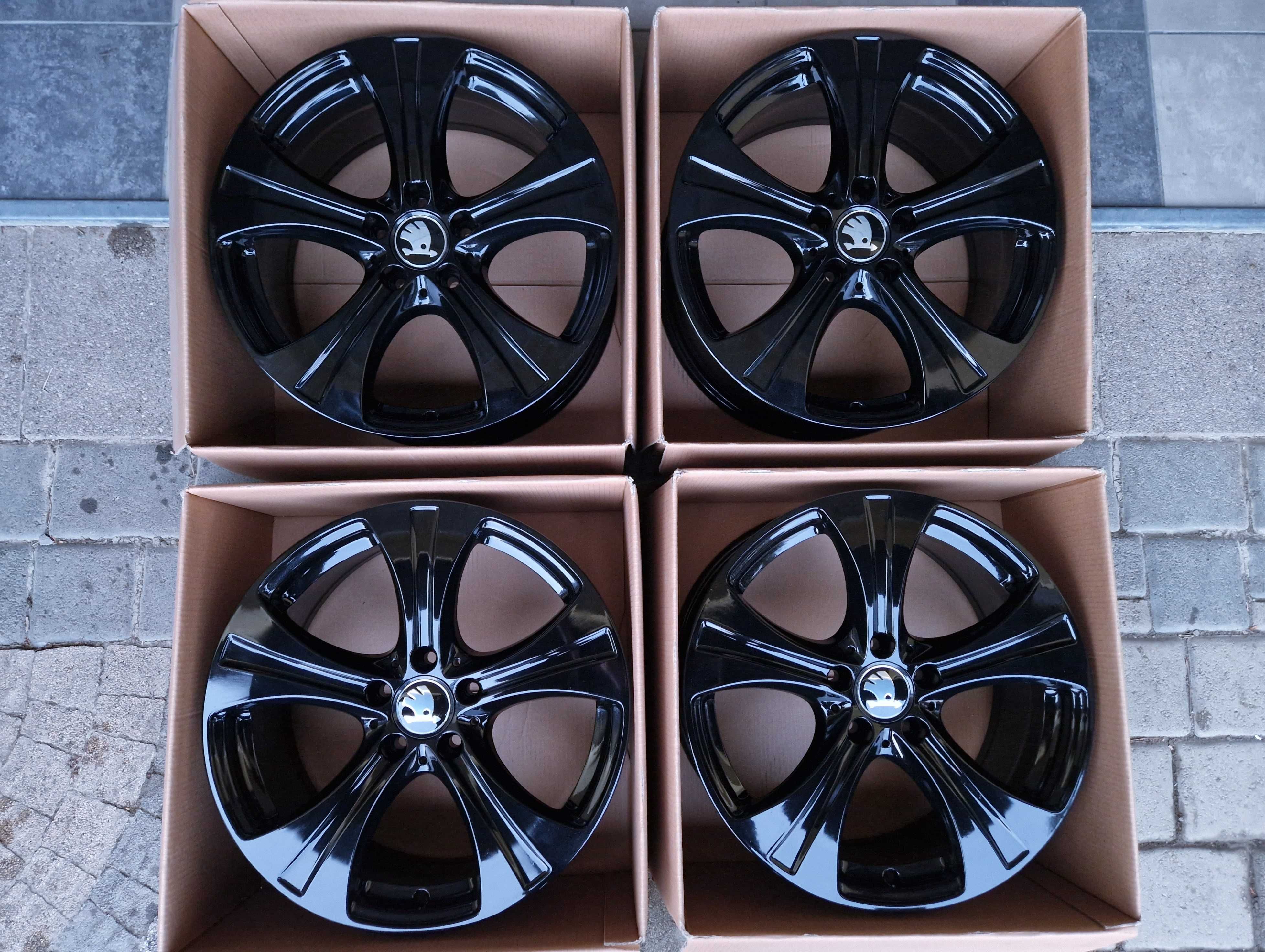 Alufelgi 18 5x112 Skoda Octavia Superb Kodiaq Karoq Czarne ! 630#