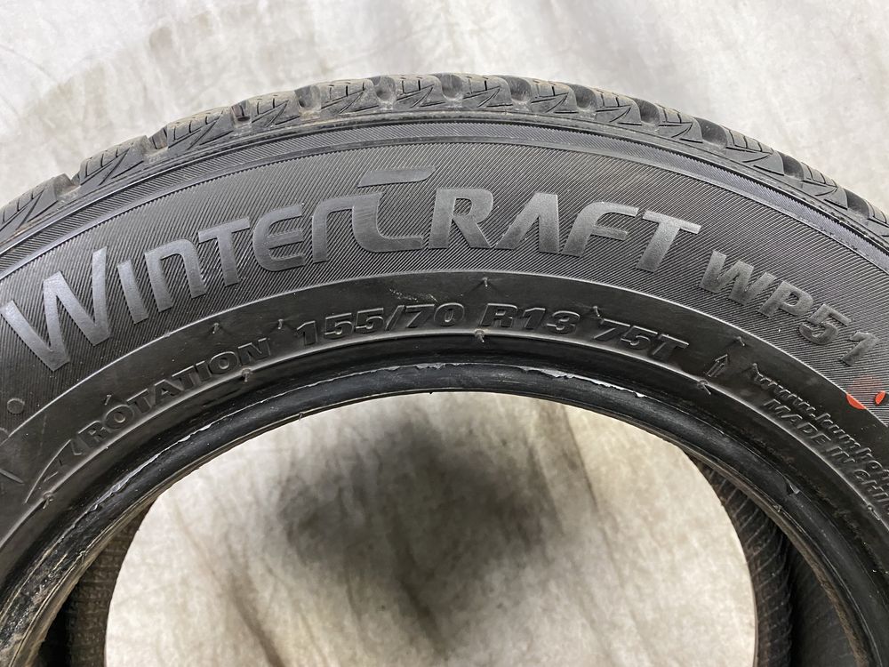 155/70R13 75T Kumho WinterCraft WP51 19rok JAK NOWE!!!