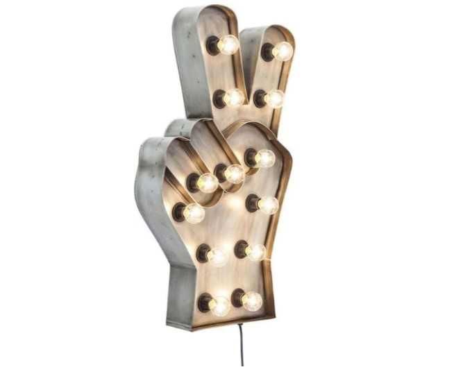 Lampa ścienna kinkiet Kare Design PEACE 40X71 metalowa e14
