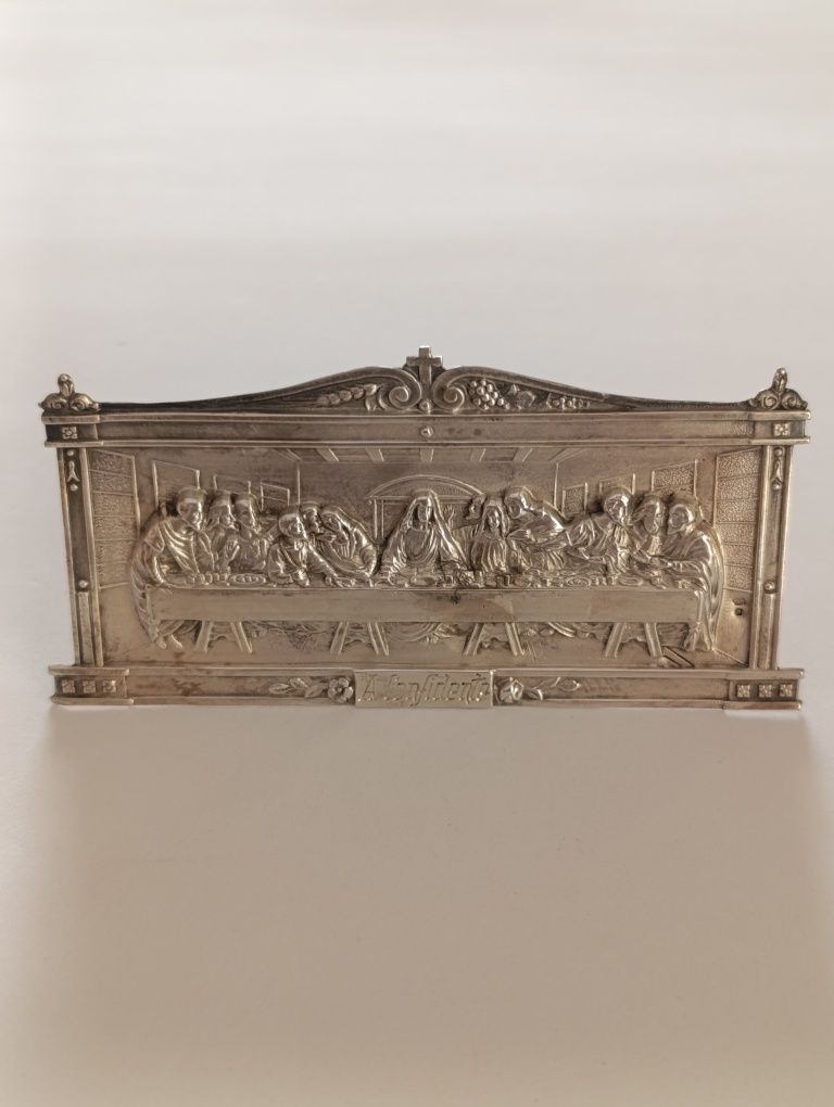 Placa em prata " Última Ceia "