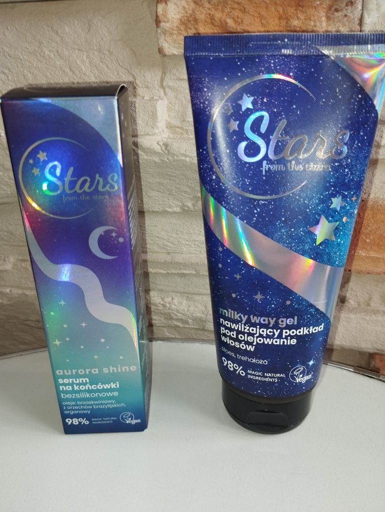 Zestaw do włosów serum na końcówki podkład pod olejowanie włosów stars