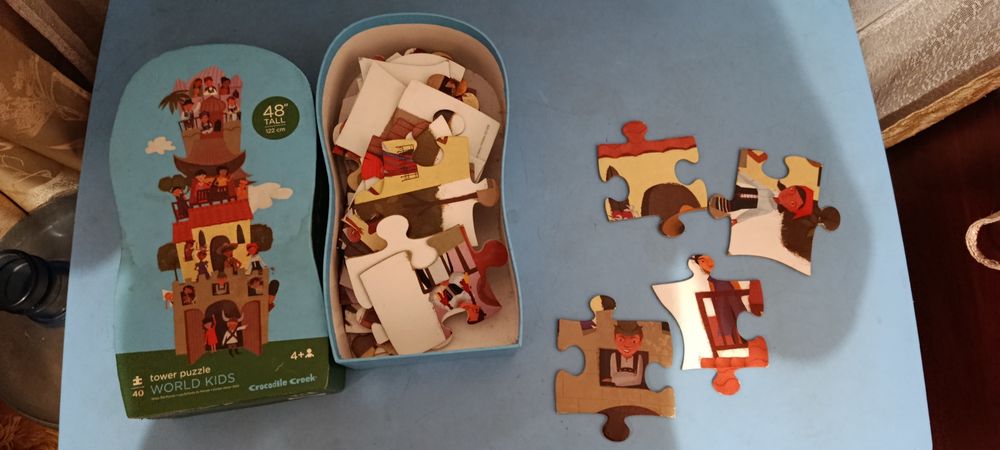 Дитячі пазли Crocodile Creek "Tower Puzzle WORLD KIDS"