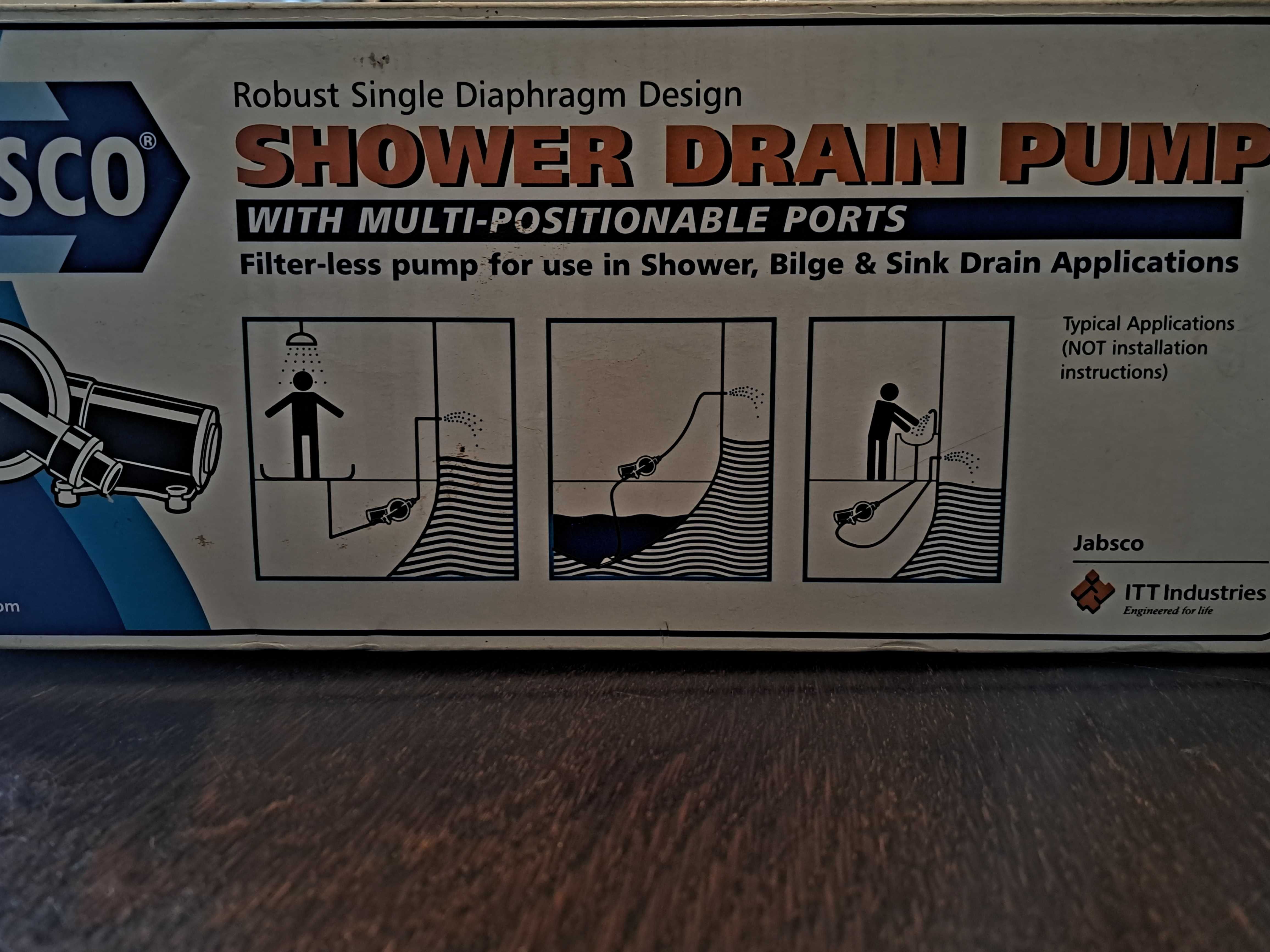 Pompa Jabsco Filterless Bilger - Sink - Shower Drain Pump
