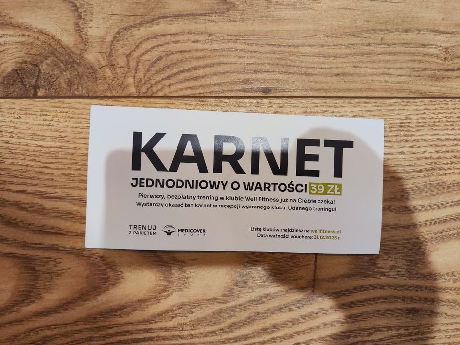 Karnet jednodniowy Well Fitness