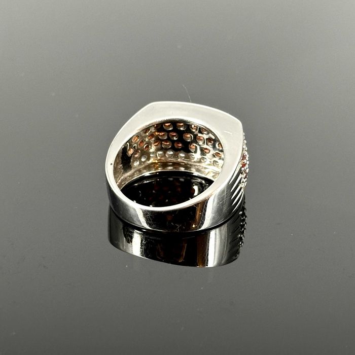 Srebro - Srebrny sygnet męski z Rubinami i Cyrkoniami - próba 925