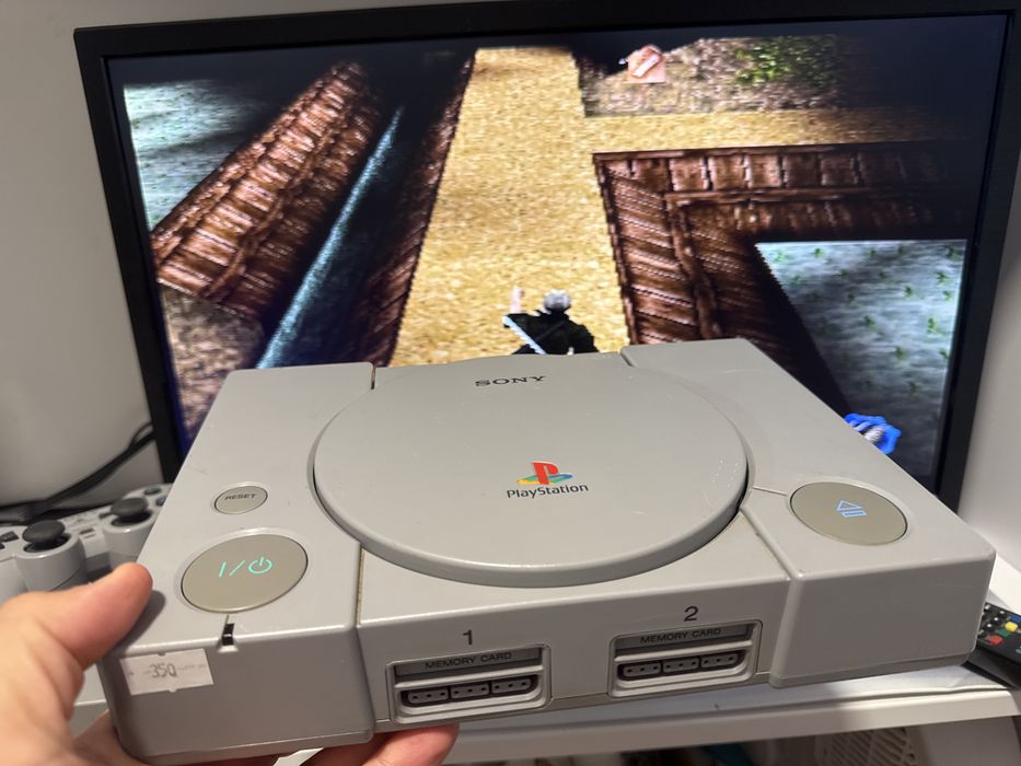Ps1 ps one szarak stan bardzo ladny pad memory