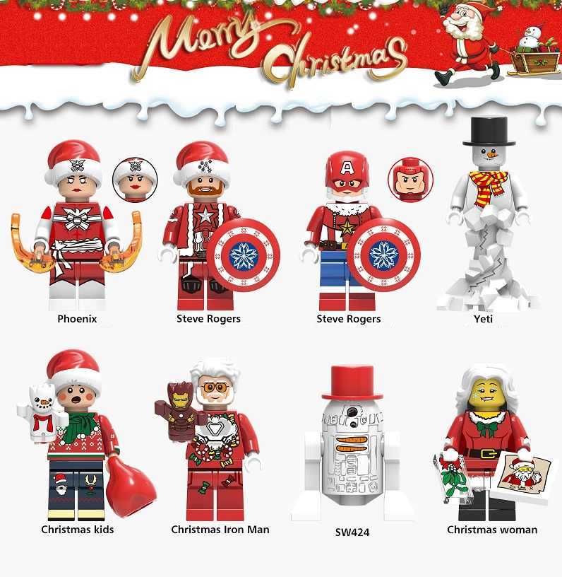 Bonecos minifiguras Especial Natal nº7 (compatíveis com Lego)