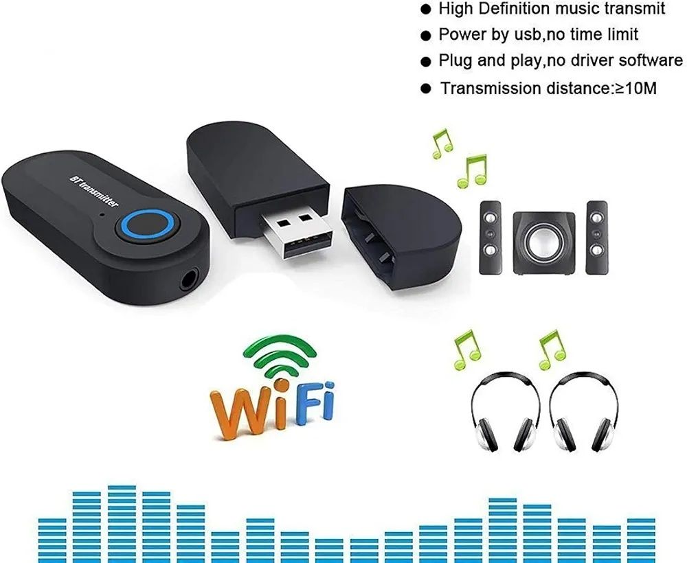 Nadajnik Bluetooth 5.0, bezprzewodowy przenośny adapter audio