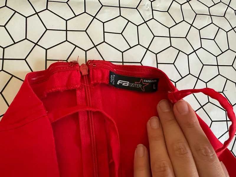 Seksowna mini sukienka New Yorker (FB Sister) | Czerwona | Rozmiar L