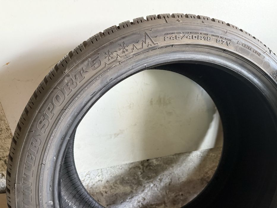 Zimowe opony Dunlop 245/40r18 Jak nowe 9mm 2022r