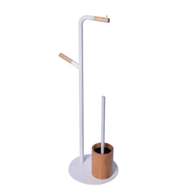 Piaçaba com porta-rolos SCANDI PRETO OU BRANCO