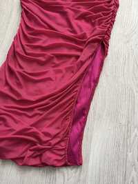 Sukienka obcisła midi typu tuba różowa rozmiar S