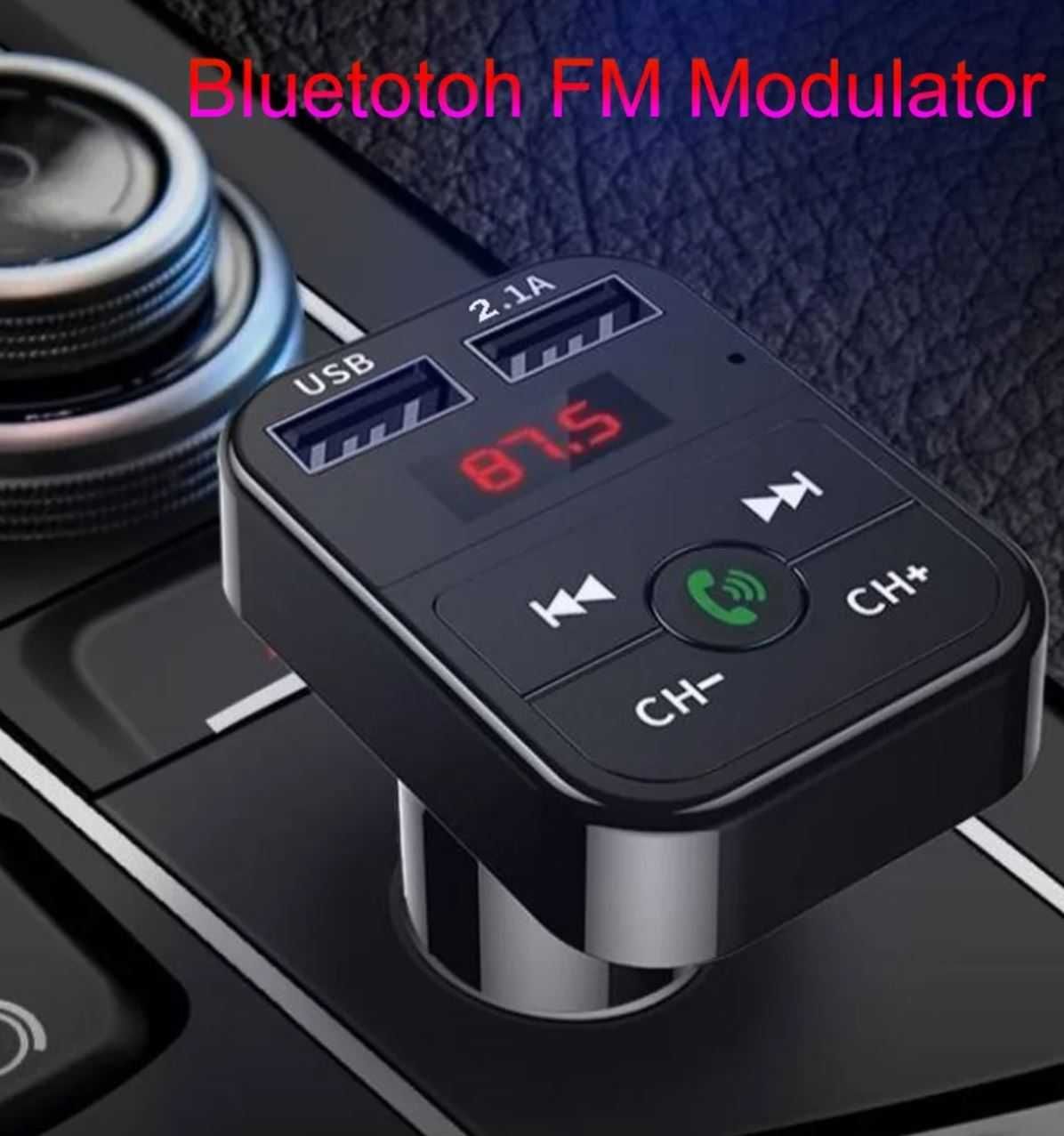 Transmiter FM do muzyki bluetooth ładowarka