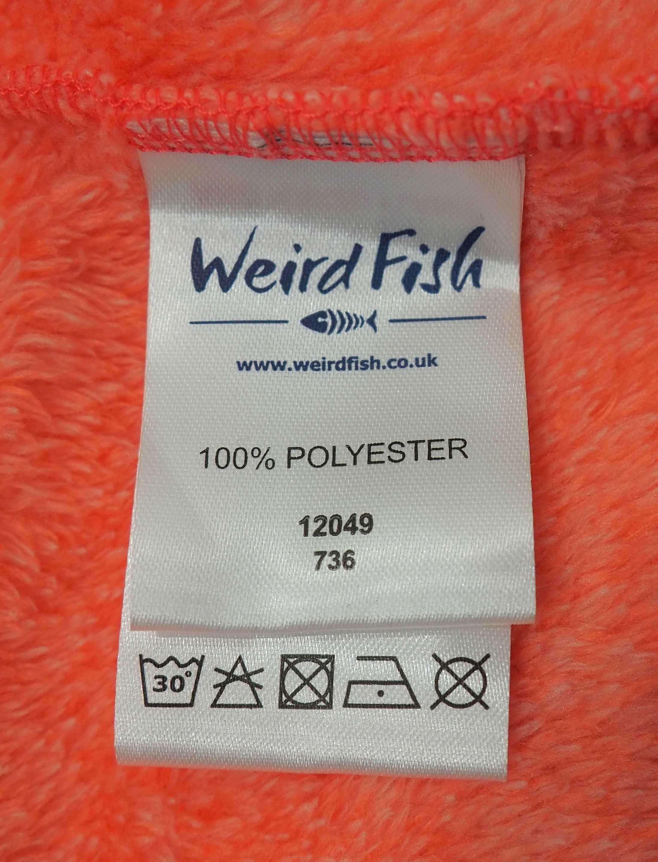 Koralowa ciepła bluza Weird Fish_fleece_teddy_rozmiar 44