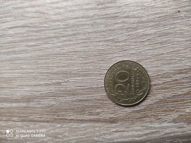 Moneta 20 centimes Francja 1994 r