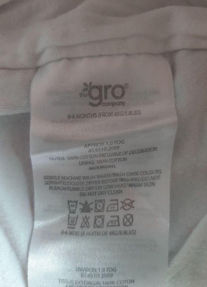 Śpiworek Grobag roz 0-6 M 1 tog