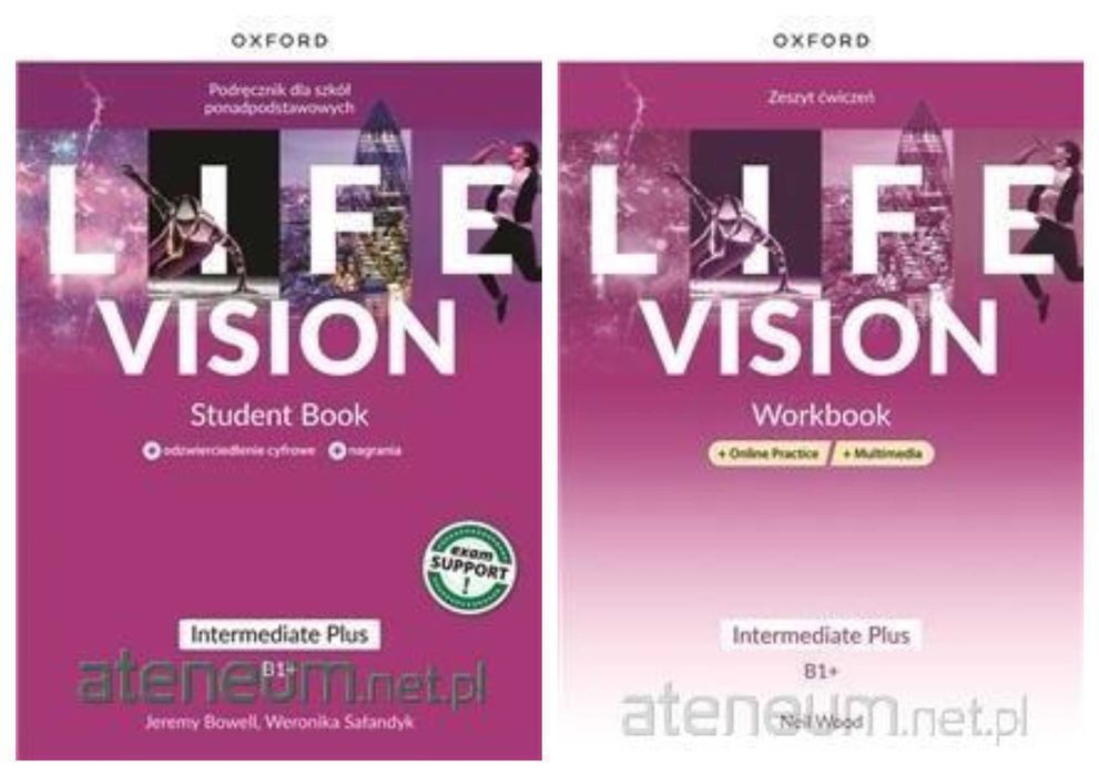 *NOWE* LIFE VISION Intermediate Plus B1+ OXFORD Podręcznik + Ćwiczenia