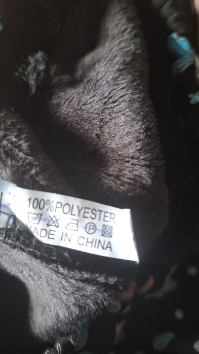 Leginsy ocieplane czarne z motylkami 152/158