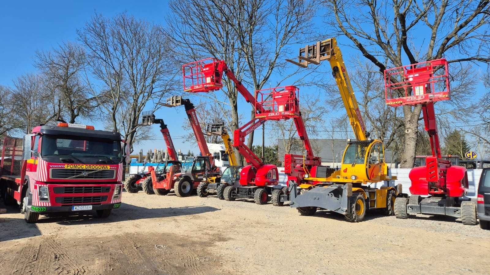 Podnośnik nożycowy, teleskopowo-przegubowy 4m - 43m - wynajem