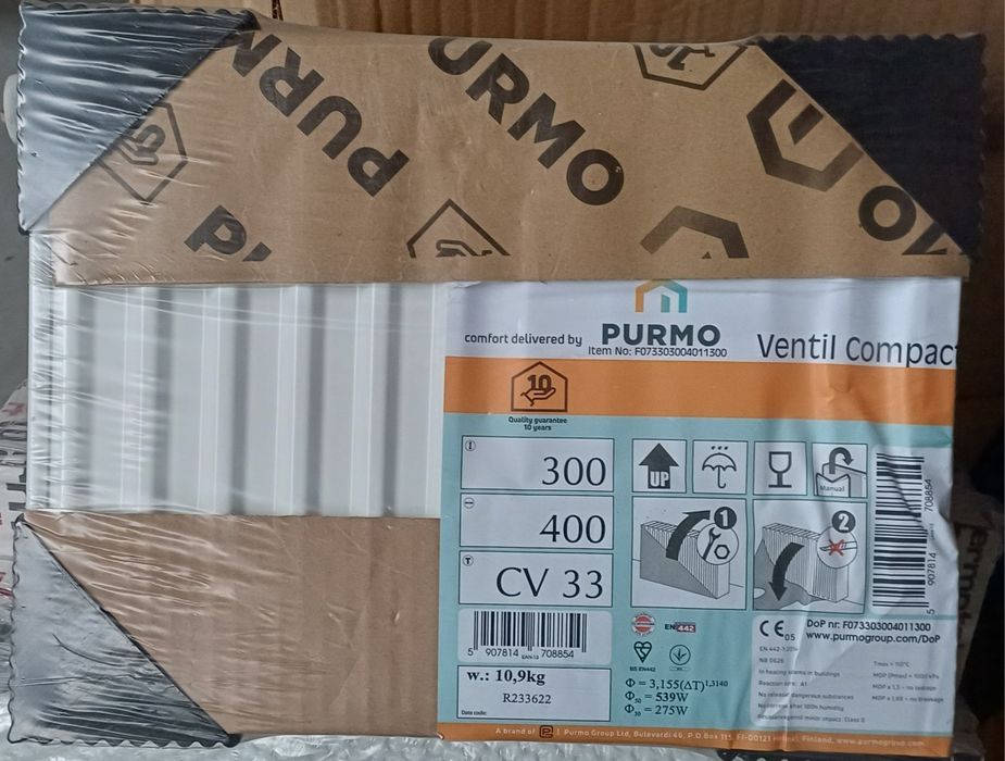 Grzejnik Purmo CV33 300X400 podłączenie dolne