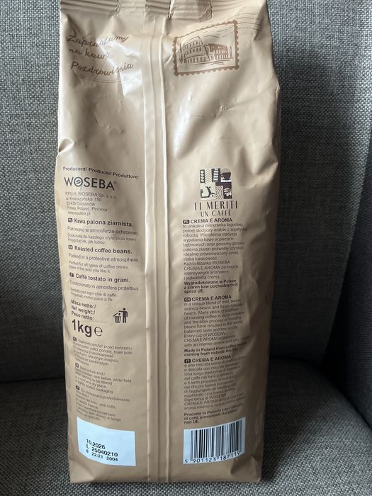 WOSEBA kawa ziarnista Ti Meriti Crema e Aroma 1kg