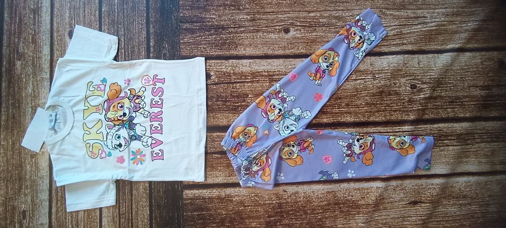 92/98 komplet liliowy psi patrol