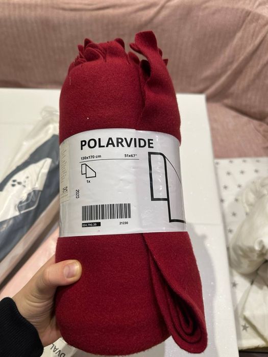 Новий флісовий червоний плед ІКЕА 130x170