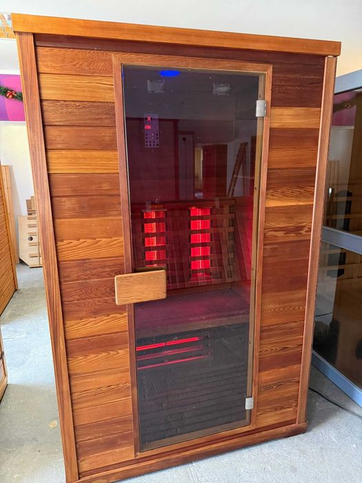 Sauna infrared sucha parowa Cedr 120 130  200 Kwarcowa Jak Nowa