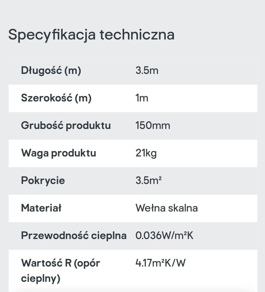 Wełna Rockwool Rockroll Super 150 mm 3,5 m2