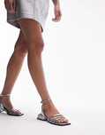 Topshop 36 Srebrne Buty Sandały Damskie Ash Wide Fit D1033