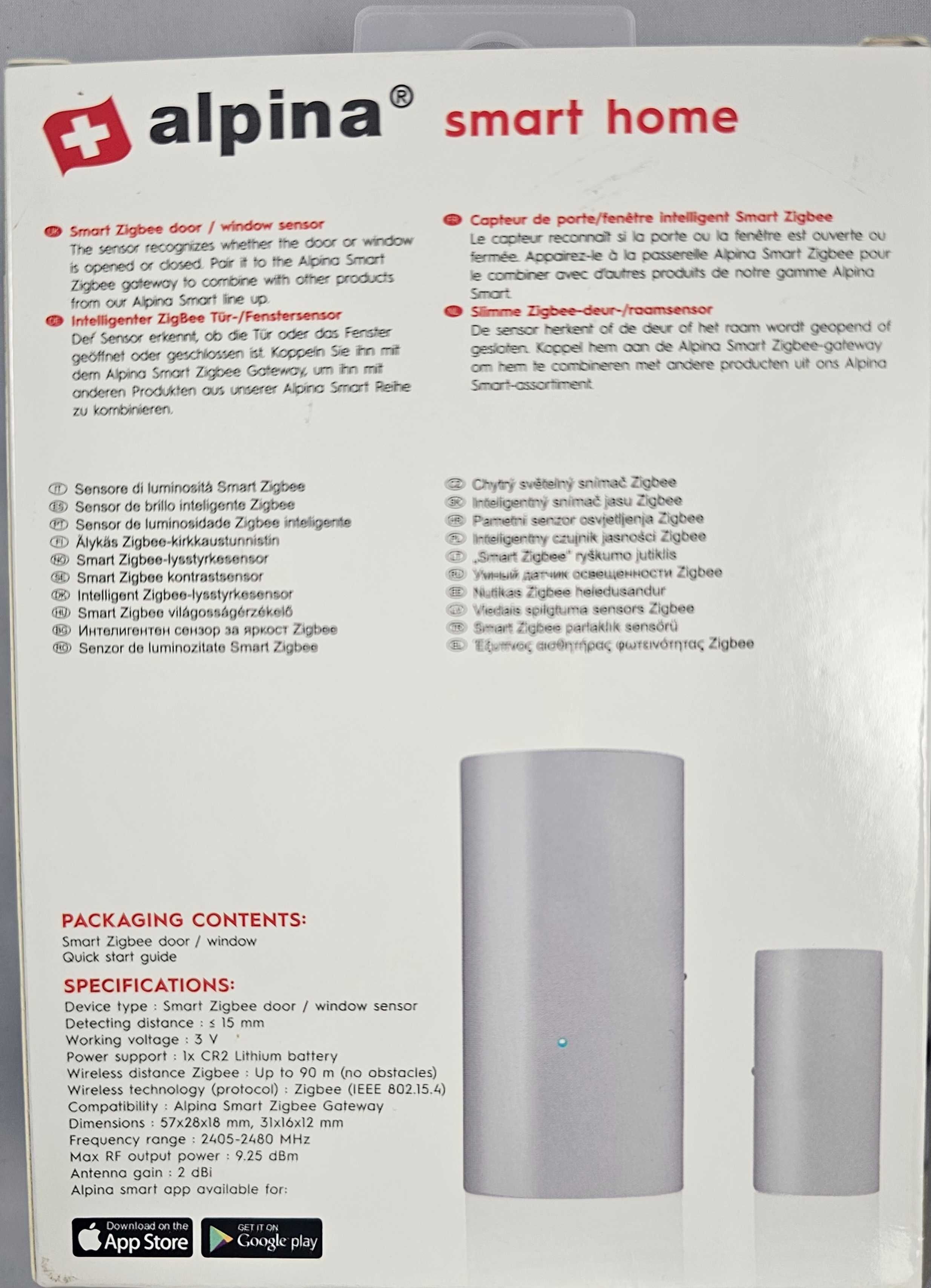 Alpina Zigbee - Inteligentny sensor otwarcia okien