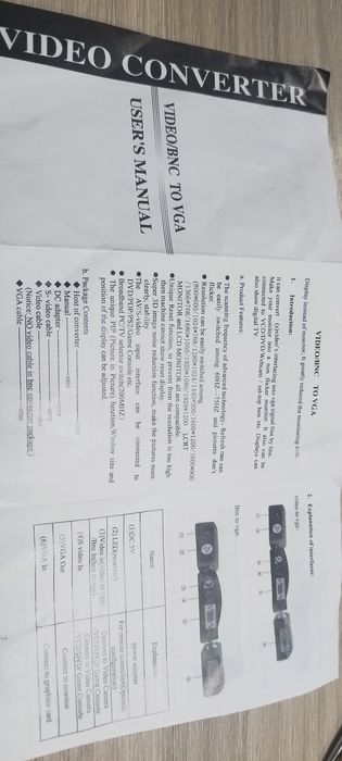Konwerter wideo BNC na VGA