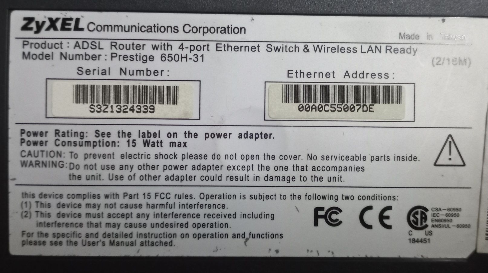 Modem para ligar à internet