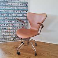 Fotel Fritz Hansen/Arne Jacobsen 3217 skóra koniak Vintage
