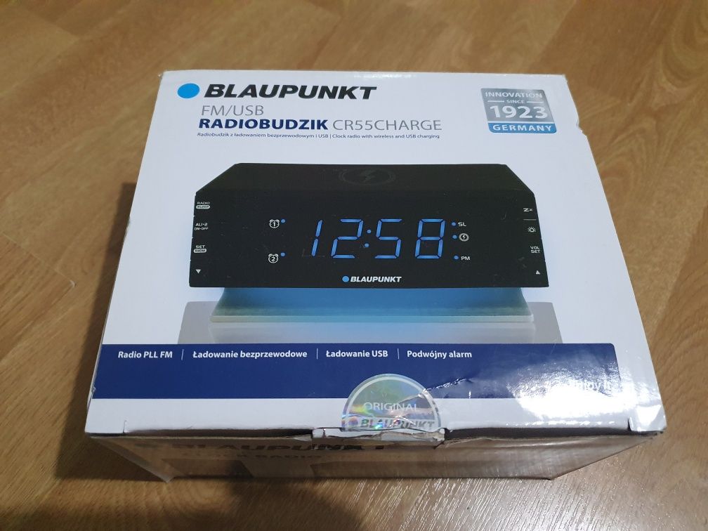 Radiobudzik blaupunkt cr55 ładowarka radio budzik